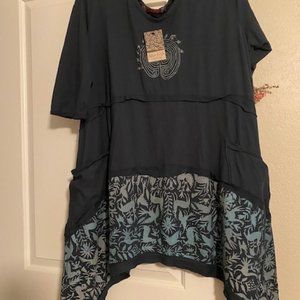 Blue Fish vector tunic
